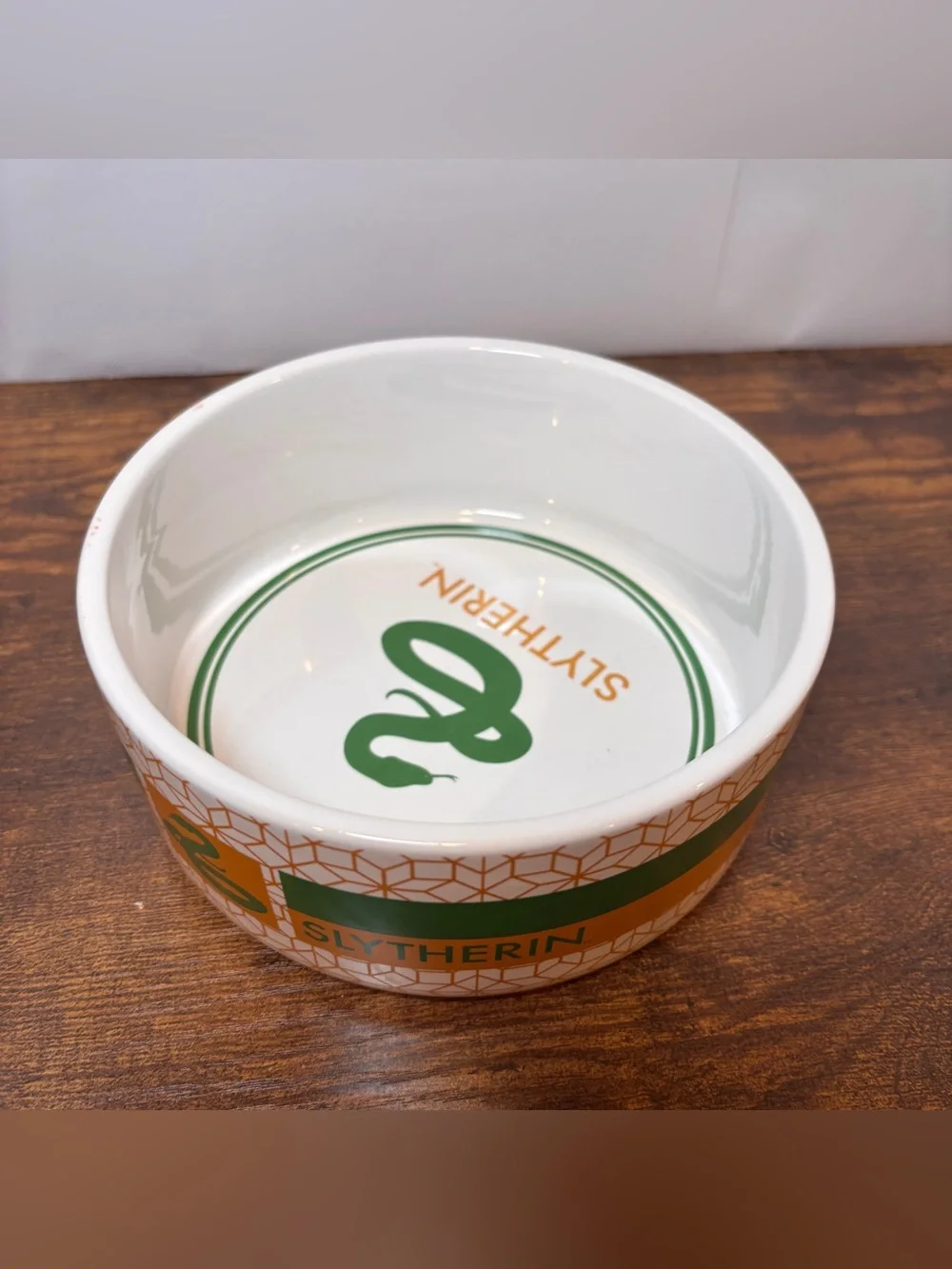 Harry Potter Slytherin Bowl Ceramic Pet Bowl for Dogs & Cats